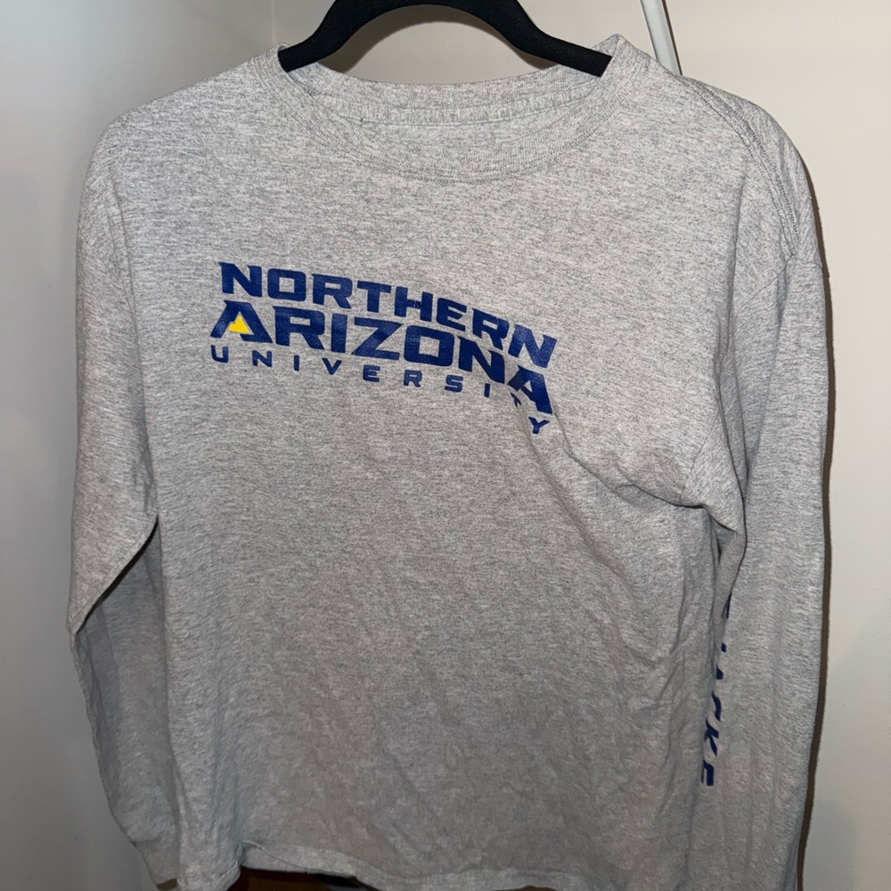 Northern Arizona U Flagstaff t shirt MENS MEDIUM Champion Heather Gray